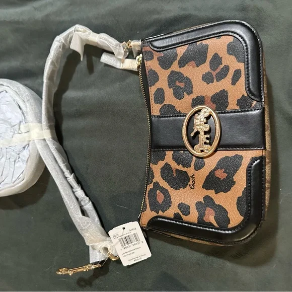 Coach LEOPARD GEORGIE handbag & wallet - Picture 12 of 14